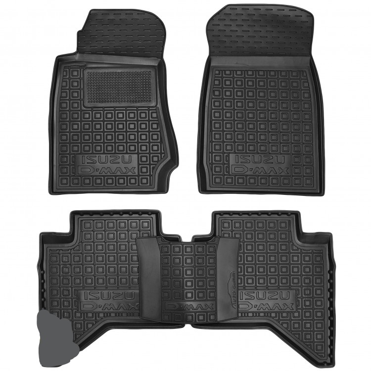 Set tappetini di gomma su misura per Isuzu D-Max (2020+)